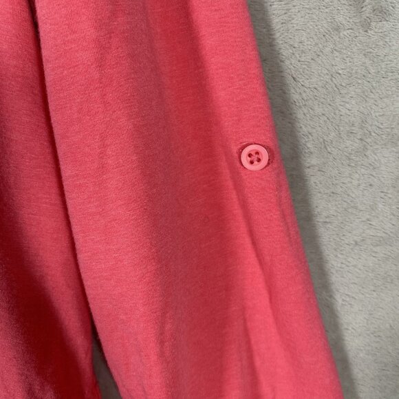 Coolibar T-Shirt Dress M UPF 50+ Roll Tab Sleeve Pink Beach Cover Up Hiking - Picture 5 of 12